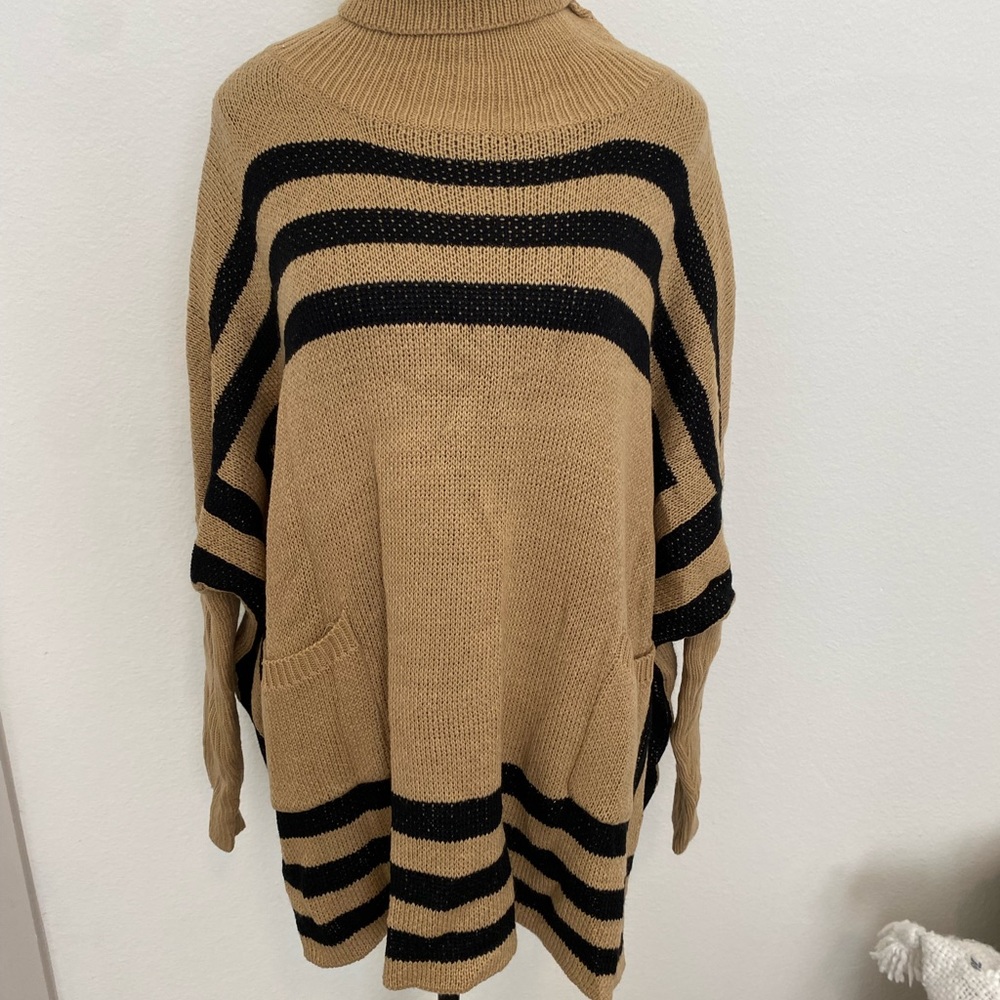 Womens asymmetrical turtleneck sweater
